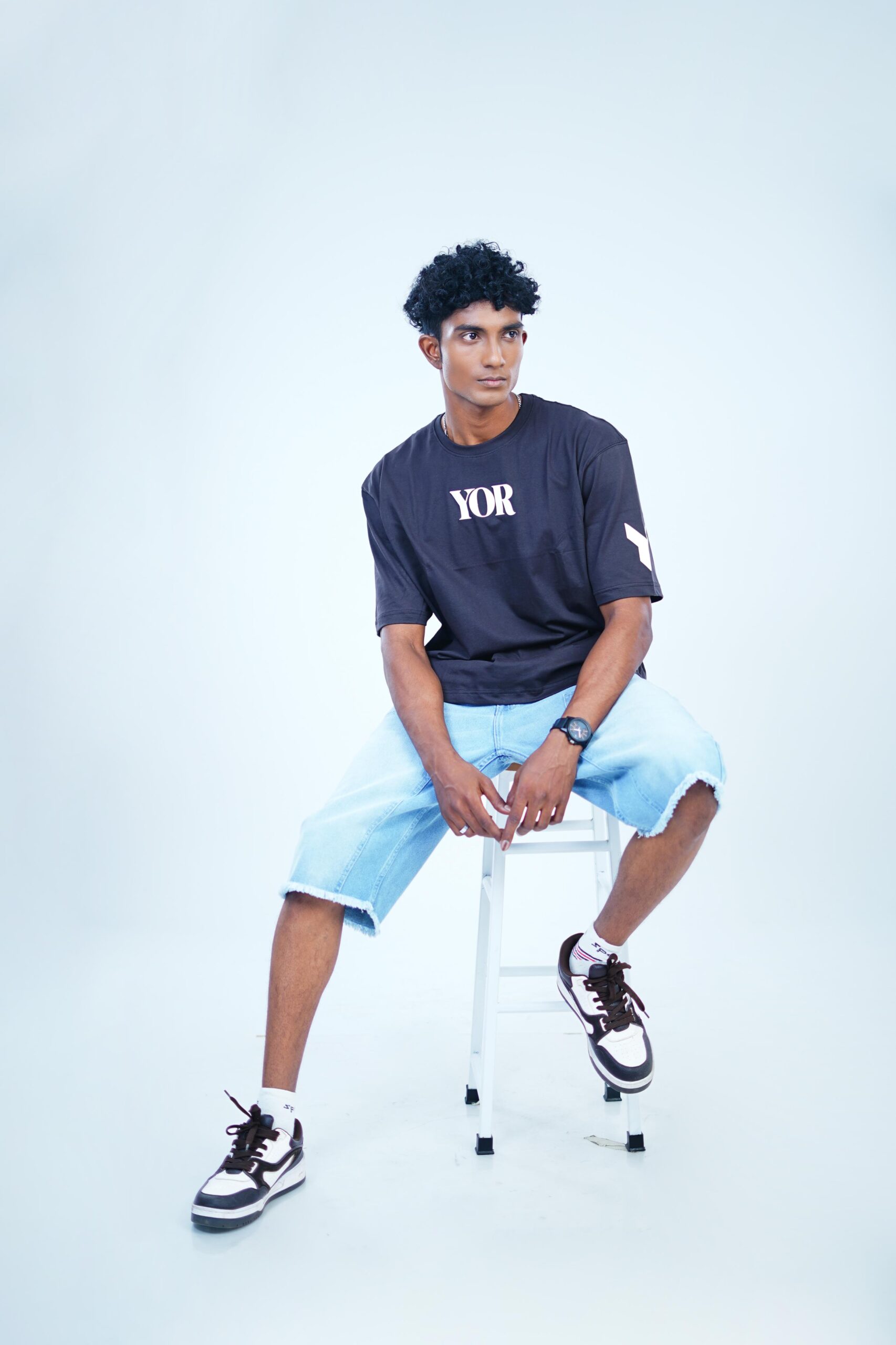 “YØR Core” Oversized Tee (Jet Black)